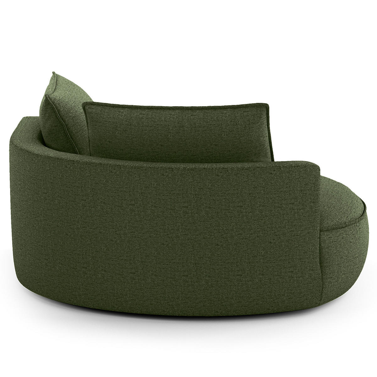 OTTOMANE - modular - Schwarz/Grün, Kunststoff/Textil (126/82/154cm) - home24