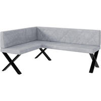 ECKBANK ERIC_X - Hellgrau, Textil (128/168cm) - Meblini