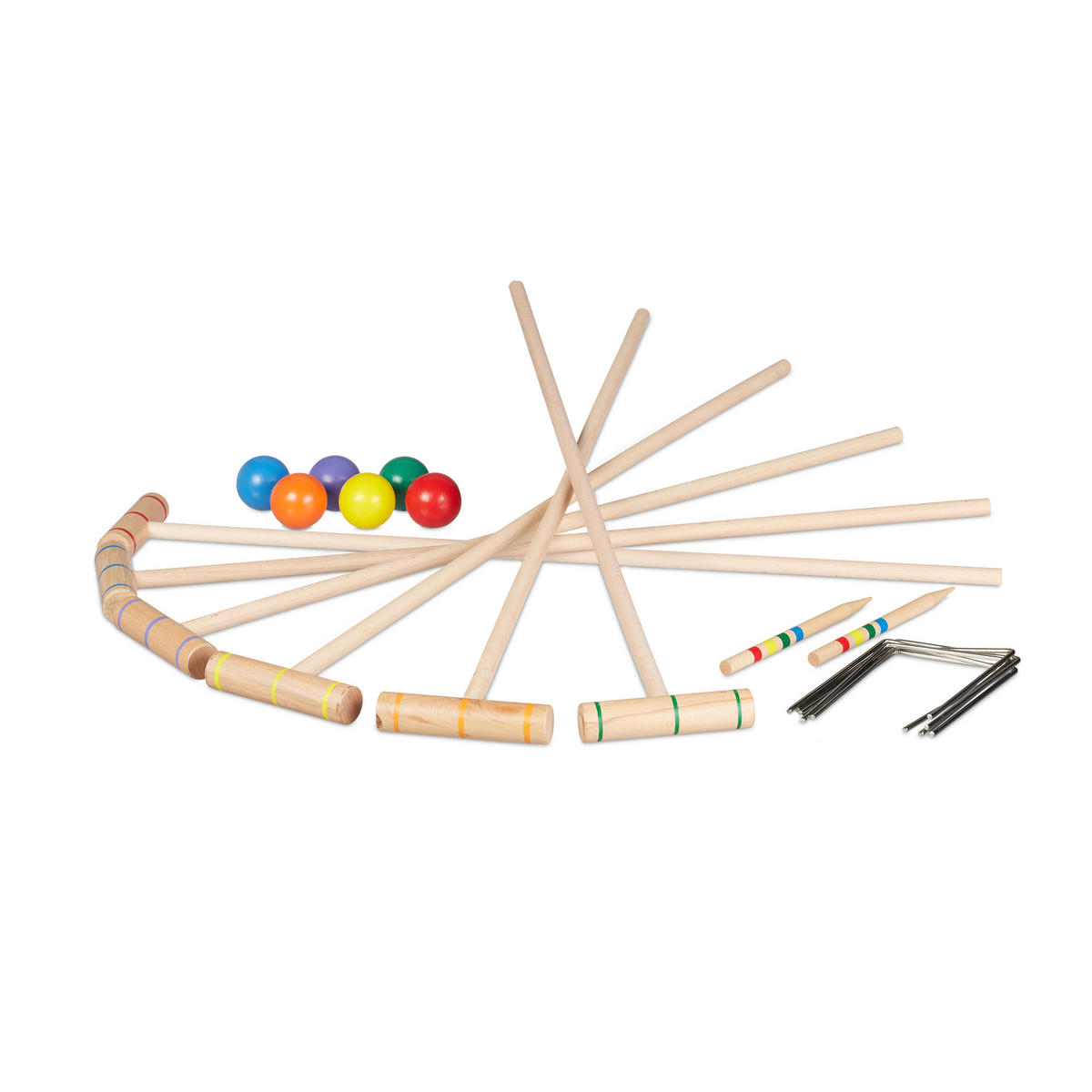 KROCKET-SPIEL - Multicolor, Holz/Textil (23/15cm) - Relaxdays