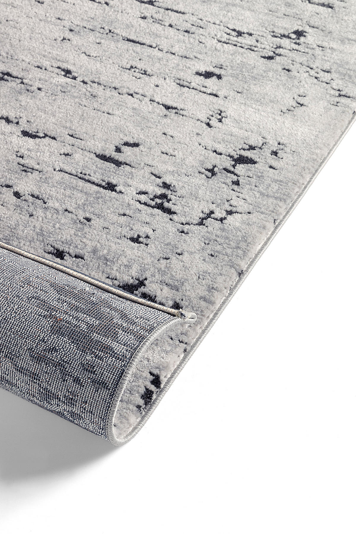 GLANZEFFEKT-TEPPICH Dunkelgrau  Ø155 cm - Dunkelgrau, Textil (155/155cm) - Tesso Living