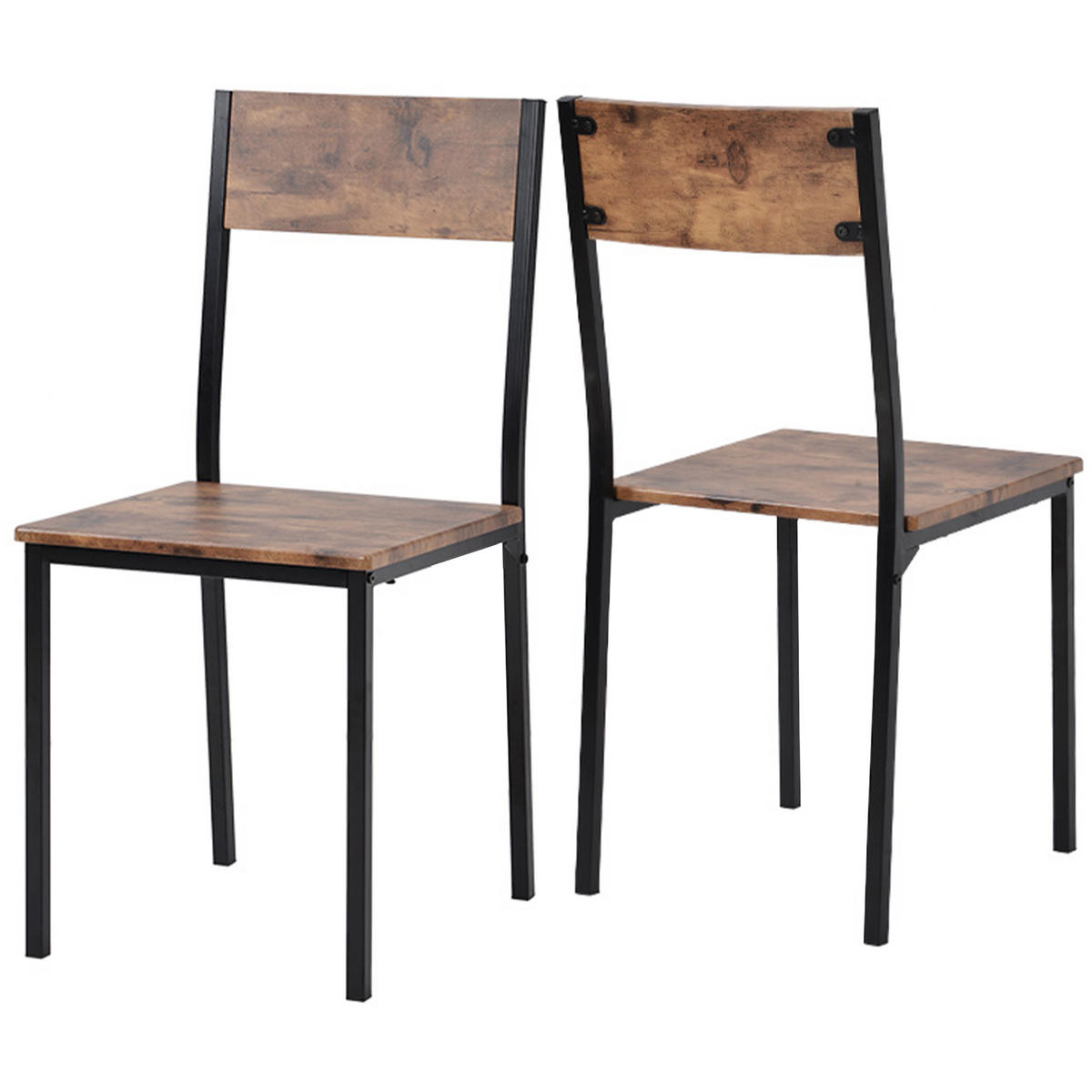 SITZGRUPPE Esstisch mit 2 Stühlen Vintagebraun - Braun, Metall (70/75.5/70cm) - FLIEKS