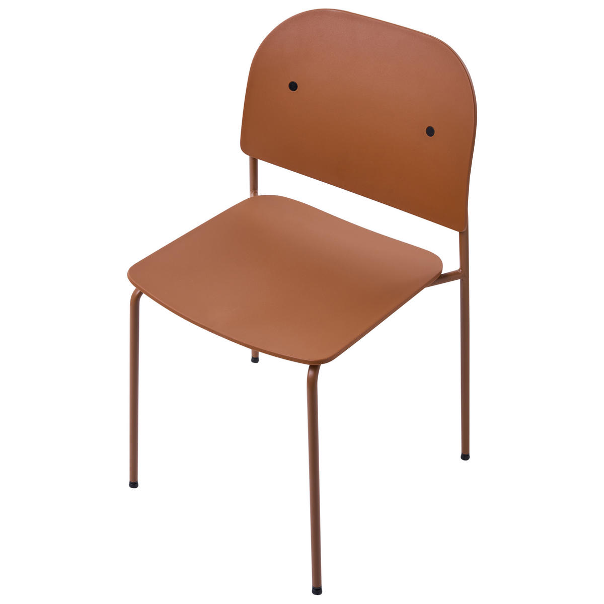 ESSZIMMERSTUHL 2er-Set Metall Orange Windust - Orange, Metall (51/81/50cm) - Beliani