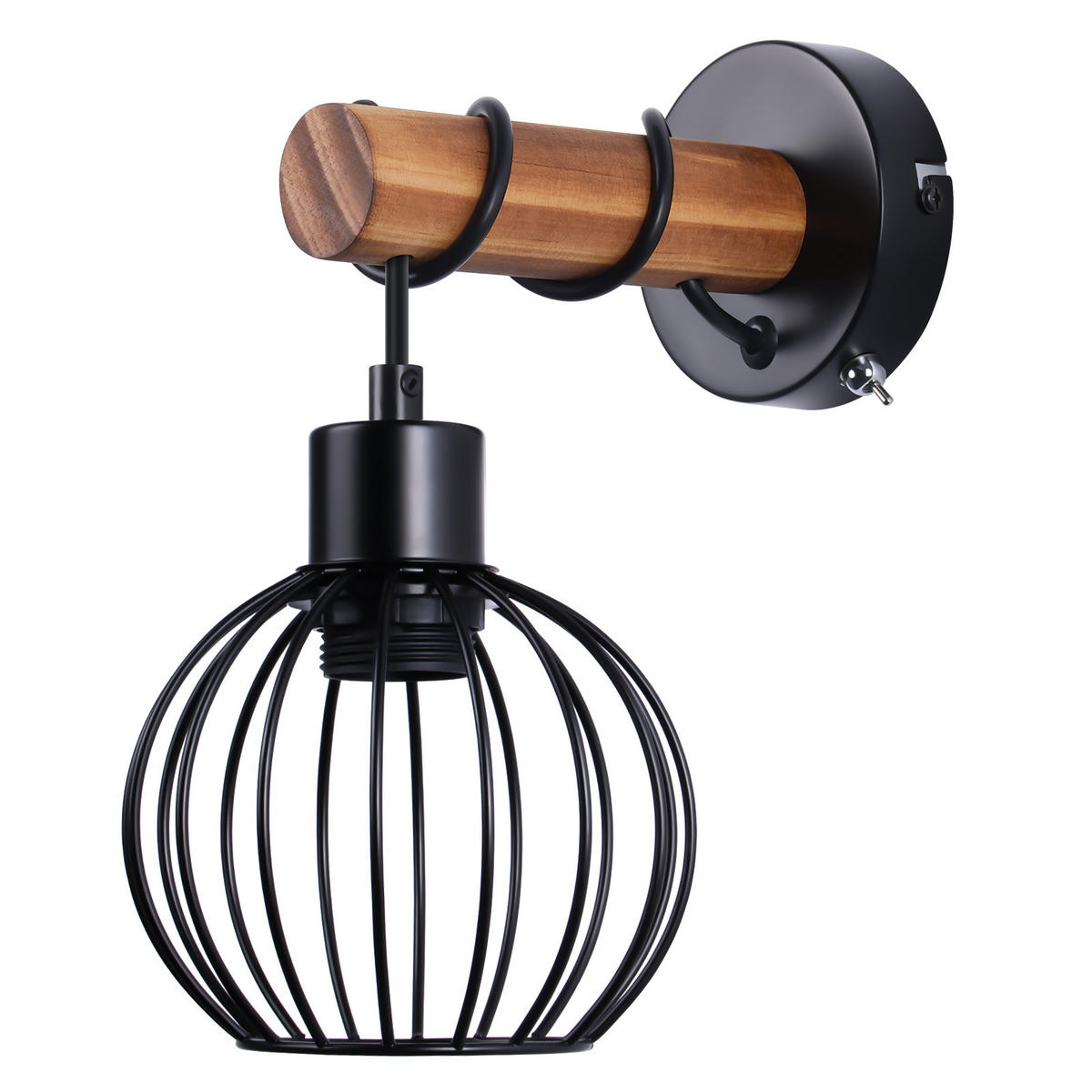 WANDLEUCHTE Kirar 10/15/14.5 cm - Schwarz, Metall (10/15/14.5cm) - ZMH