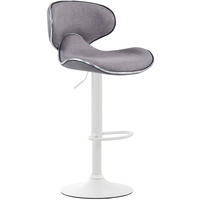BARHOCKER Stoff hellgrau - Hellgrau/Weiß, Textil/Metall (46/88/49cm) - CLP