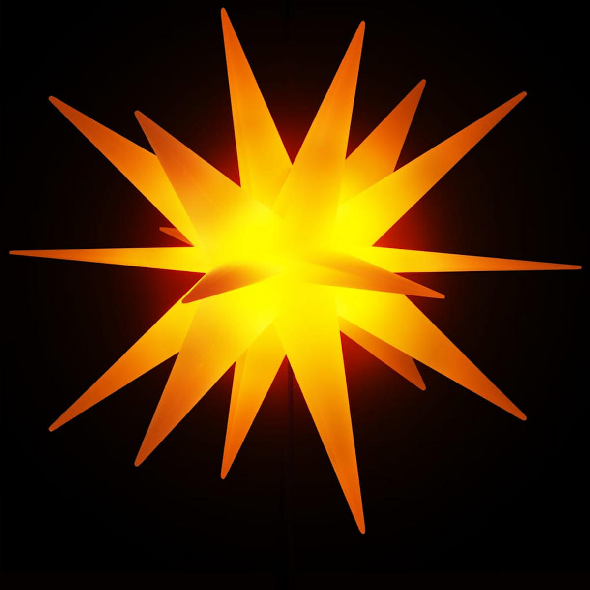 WEIHNACHTSSTERN LED Mit Erdspiess Faltbar Gelb 57 Cm - Gelb, Kunststoff (58/138/58cm) - vidaXL