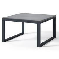 GARTENTISCH Dywilly Betonoptik / schwarzes Gestell 60x60 cm - Grau, Metall (60/60/36cm) - Selsey