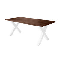 ESSTISCH JULIUS X - Nussbaumfarben/Weiß, Holz (100/240/77cm) - SAM