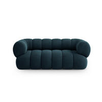 SOFA Koge aus Samt petrol 2 Sitzplätze - Petrol, Textil (95/70/180cm) - Cosmopolitan Design
