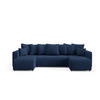 ECKSOFA mit Schlaffunktion Blau - Dunkelblau, Textil (318/145cm) - Furnisell
