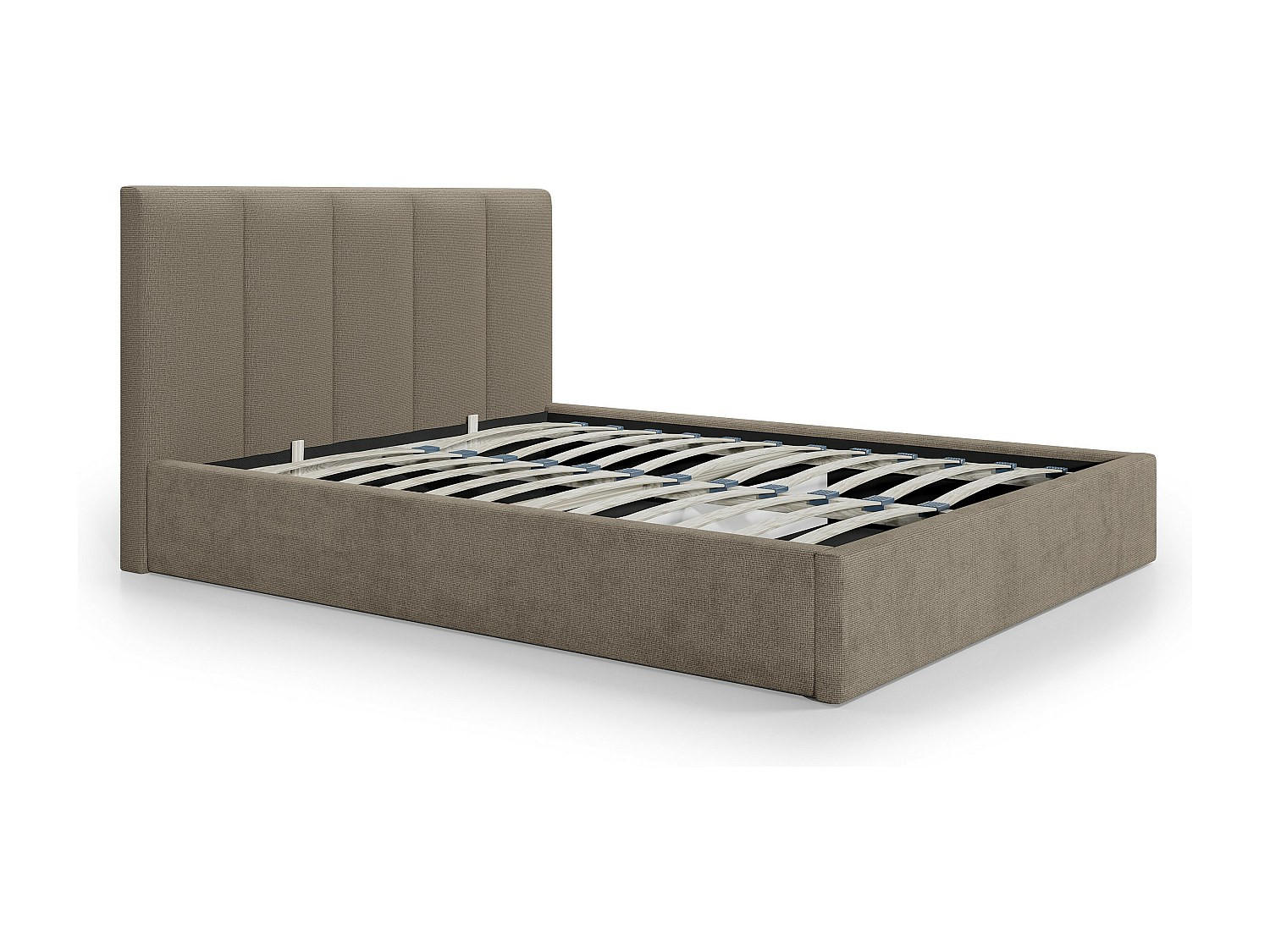 BETT mit Bettkasten - 2 -Sitzer - Polyester - taupe - KILACLO - Braun, Textil (213/170cm) - Vente-Unique