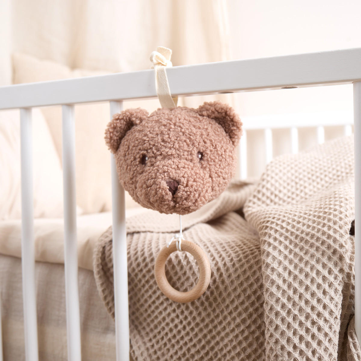 MUSIKSPIELUHR Bär - ab Geburt - Braun, Textil (16/30cm) - Bieco Spielwaren