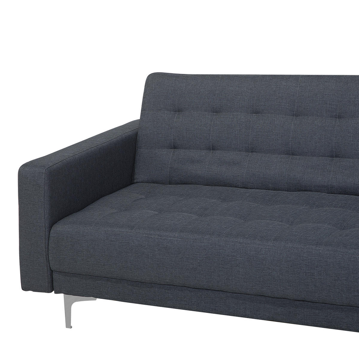 SCHLAFSOFA rechtsseitig mit Ottomane Polsterbezug Dunkelgrau Aberdeen - Dunkelgrau, Textil (267/168cm) - Beliani