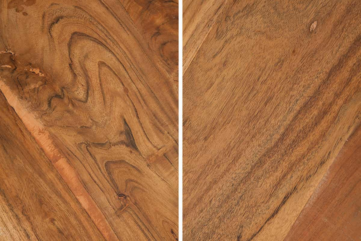 COUCHTISCH STONE MOSAIC Mango Silber 65 cm - Silberfarben/Braun, Holz/Metall (65/65/35cm) - riess-ambiente