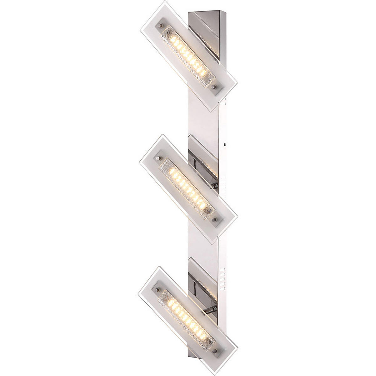 LED WANDLEUCHTE RARENIUM Kristall Silber - Silberfarben, Glas (8/75/11.5cm) - Globo Lighting