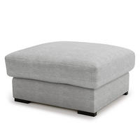 POLSTERHOCKER - Silberfarben/Schwarz, Kunststoff/Textil (92/42/92cm) - home24