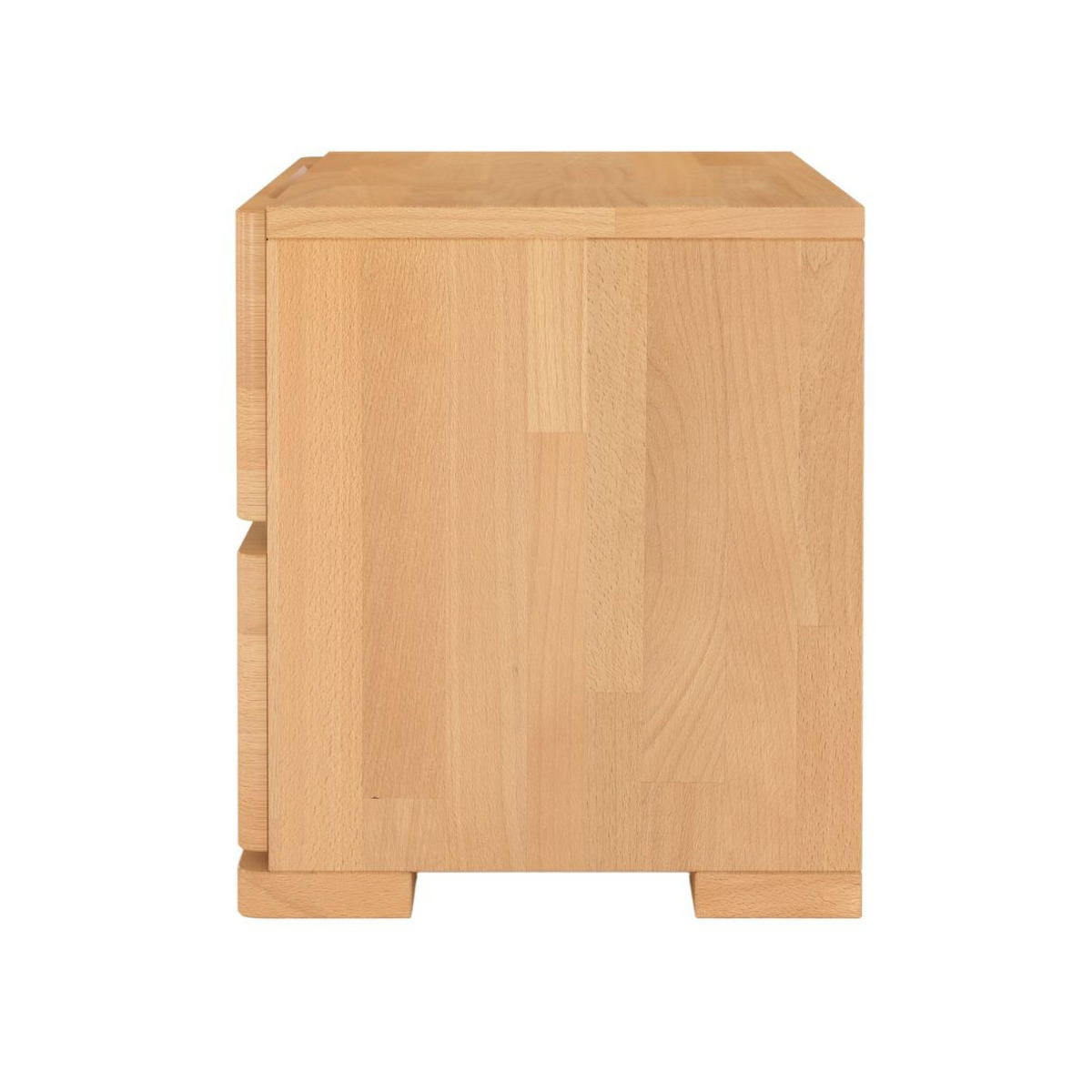 MASSIVHOLZNACHTTISCH Sandema mit zwei Schubladen, Buche - lackiert, Naturfarben - Buchefarben, Holz/Buchenholz (40/38/34cm) - Visby