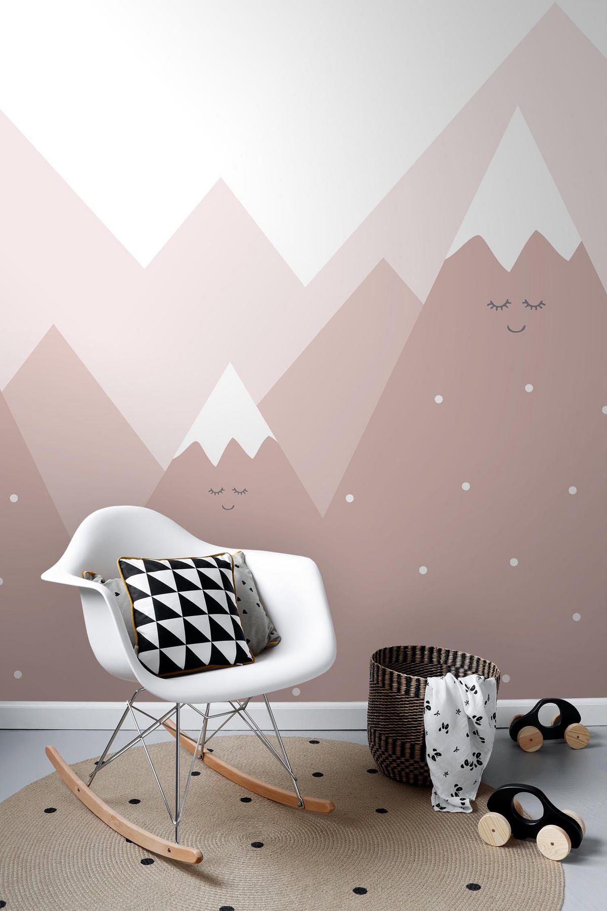 FOTOTAPETE Berge 200 x 279 cm - Pink, Papier (200/279cm) - Sanders & Sanders