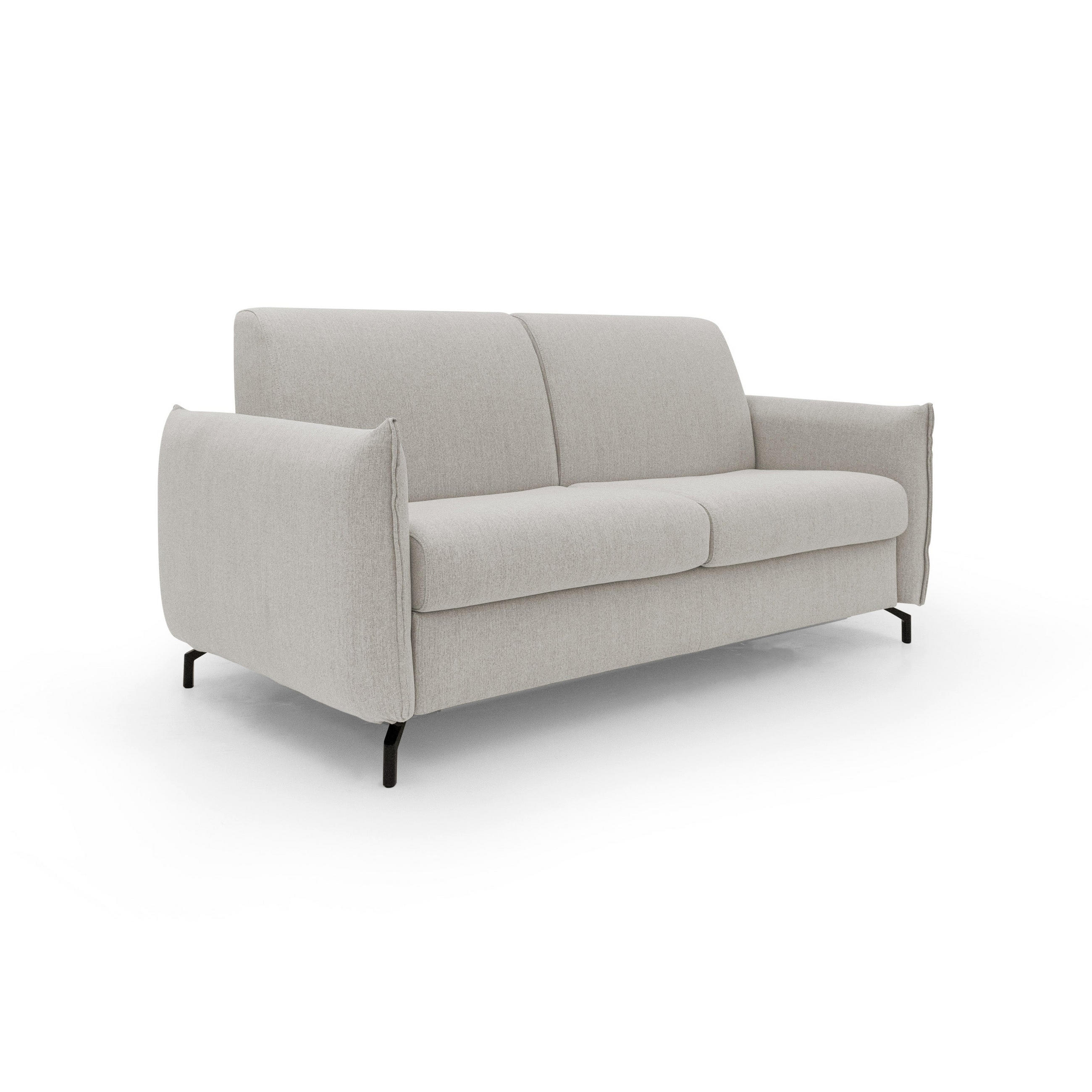 SCHLAFSOFA Scarlet - Creme, Metall (195/95/96cm) - Divani.store