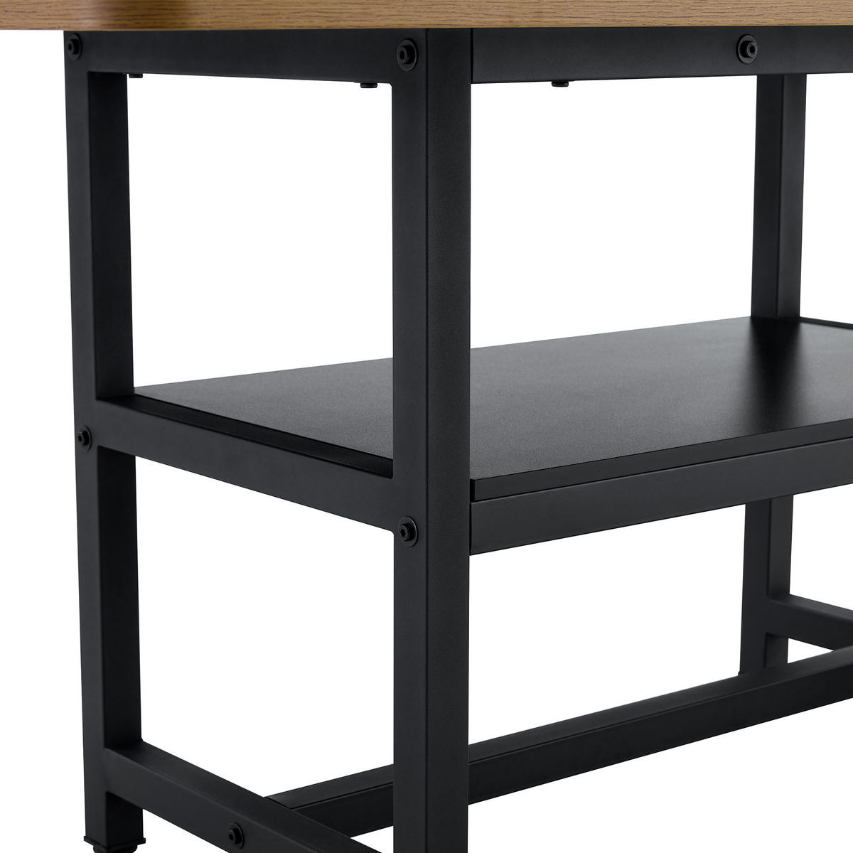 ESSTISCH 160/90/76 cm im Industriedesign DE-40045 Braun/Schwarz - Schwarz/Braun, Holzwerkstoff (90/160/76cm) - ComfortXL