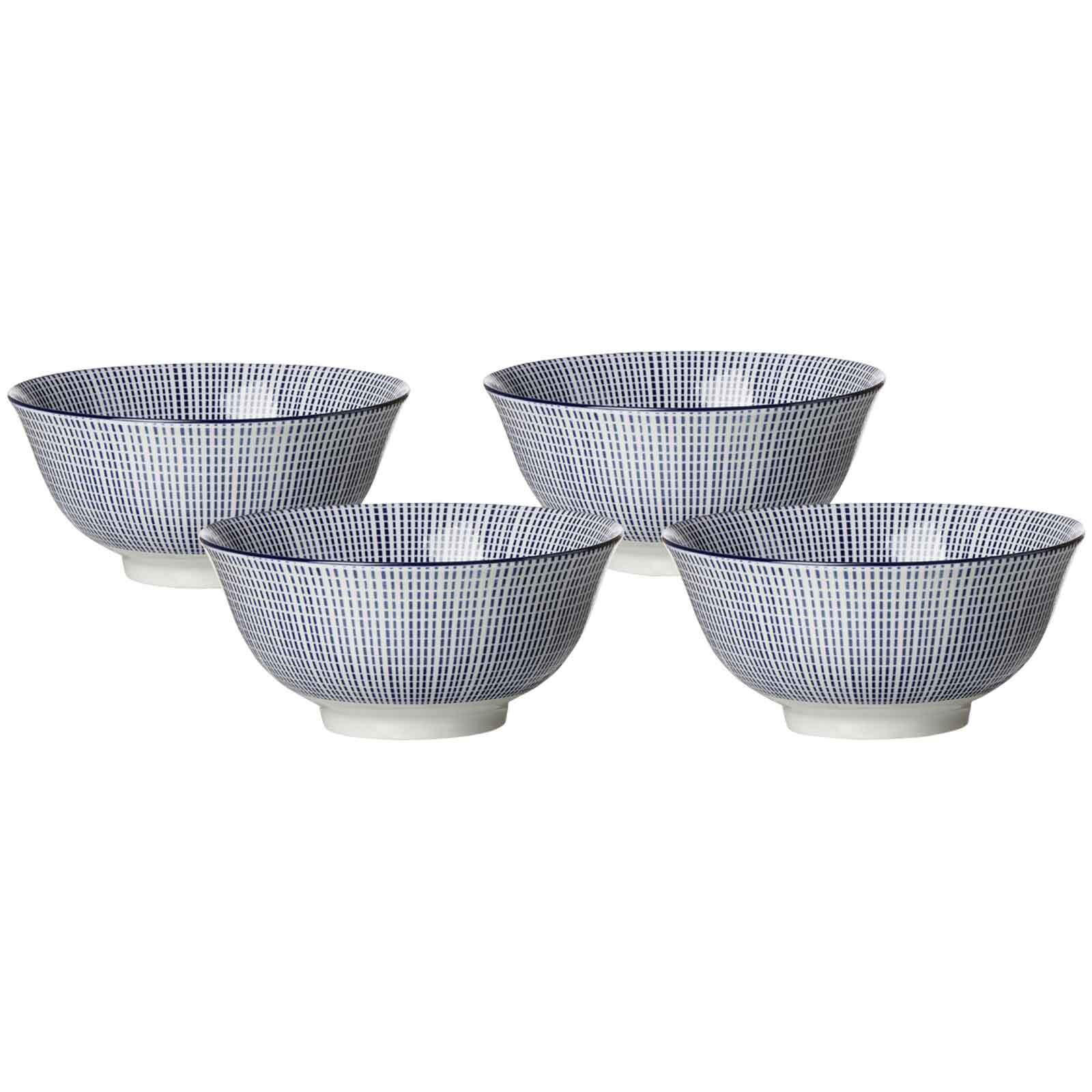 MÜSLISCHALEN Royal Makoto weiß-blau ø 15,5 cm 4er Set - Blau/Weiß, Keramik (15.5cm) - Ritzenhoff Breker