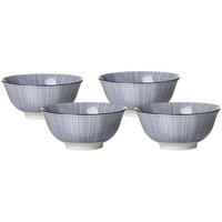 MÜSLISCHALEN Royal Makoto weiß-blau ø 15,5 cm 4er Set - Blau/Weiß, Keramik (15.5cm) - Ritzenhoff Breker
