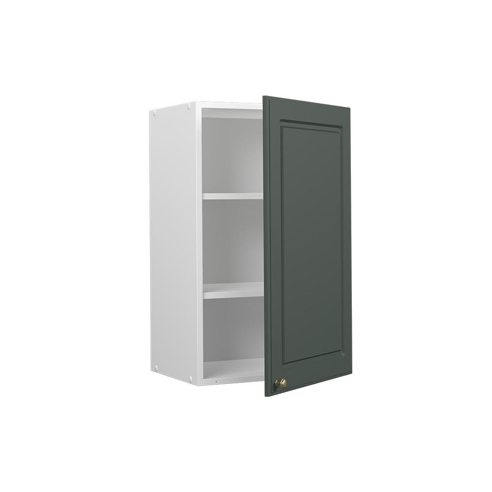 BADSCHRANK Fame-Line Grün-Gold Landhaus 45 x 72 cm - Weiß/Grün, Holzwerkstoff (45/72/34.1cm) - Vicco