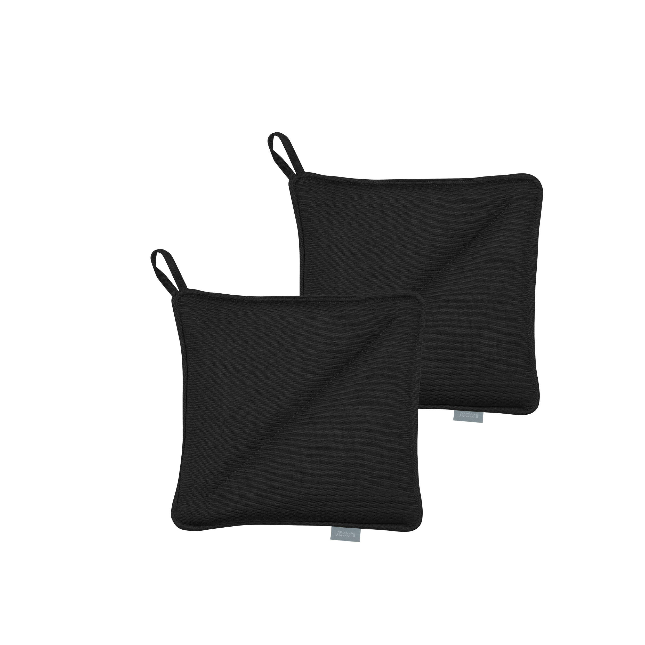 TOPFLAPPEN 20x20 Soft 2 Stck. Black - Schwarz, Textil (23/23cm) - Södahl