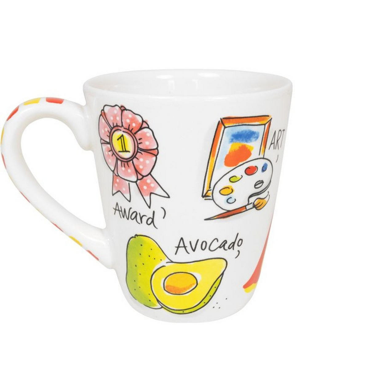 BECHER Love Letter A in Bunt - 350 ml - Multicolor, Keramik (0.35L) - Blond Amsterdam