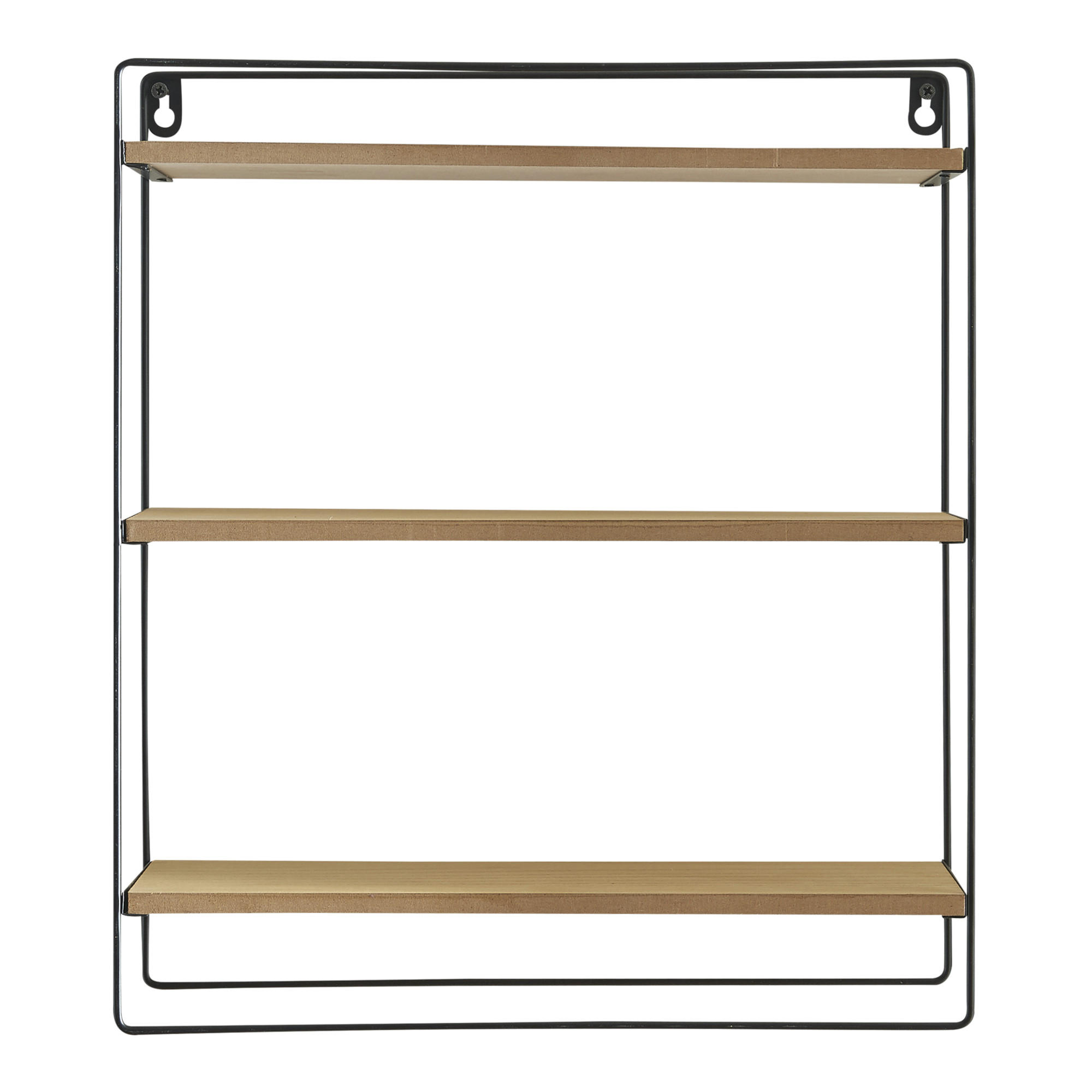 WANDREGAL Skovbo - Schwarz/Braun, Holzwerkstoff/Metall (37.5/43/11cm) - [en.casa]