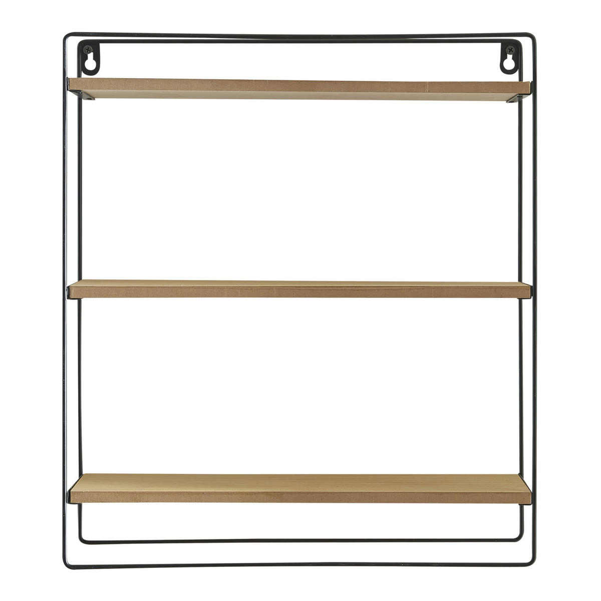 WANDREGAL Skovbo - Schwarz/Braun, Holzwerkstoff/Metall (37.5/43/11cm) - [en.casa]