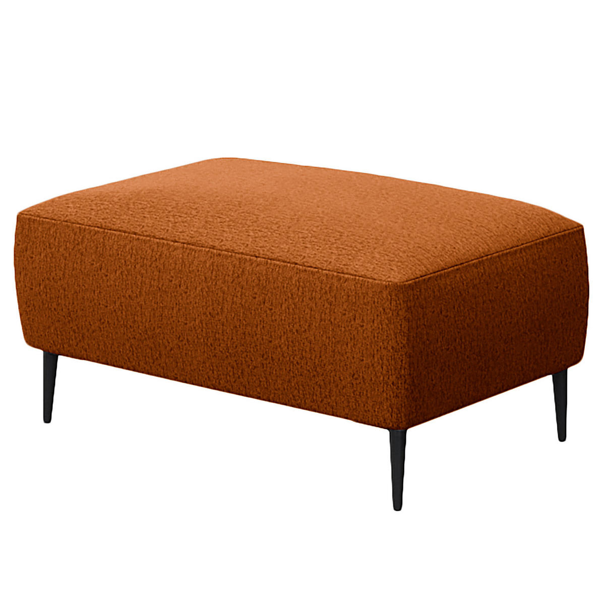 POLSTERHOCKER - Rostfarben/Schwarz, Textil/Metall (90/45/60cm) - home24