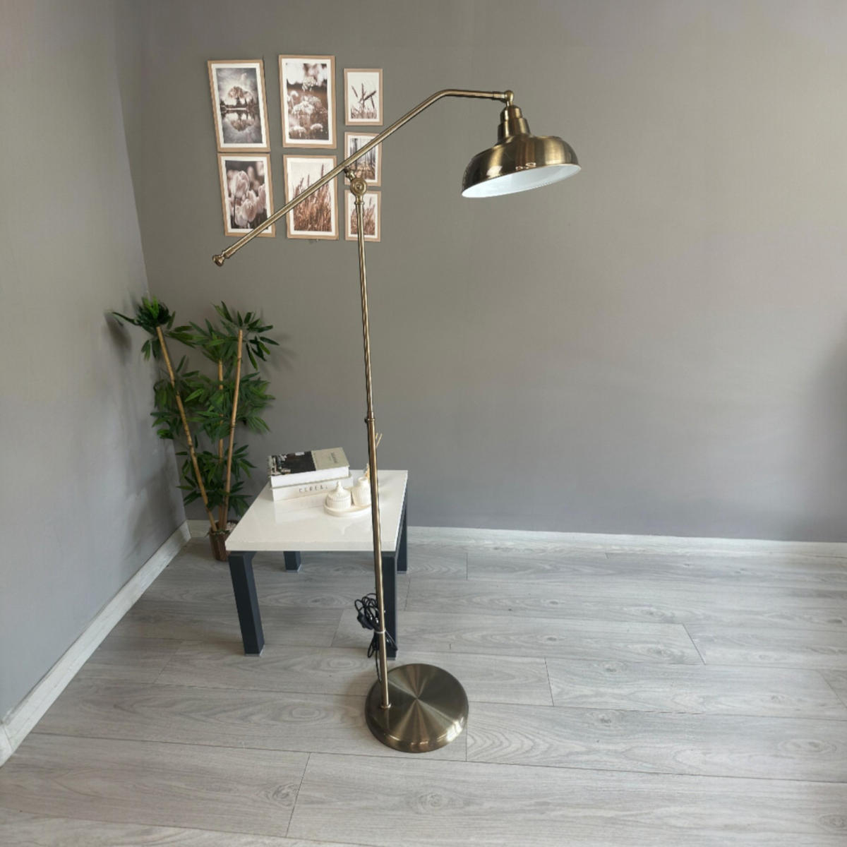 STEHLAMPE Korex 165 Cm - Messingfarben, Metall (35/35/167cm) - Bamyum
