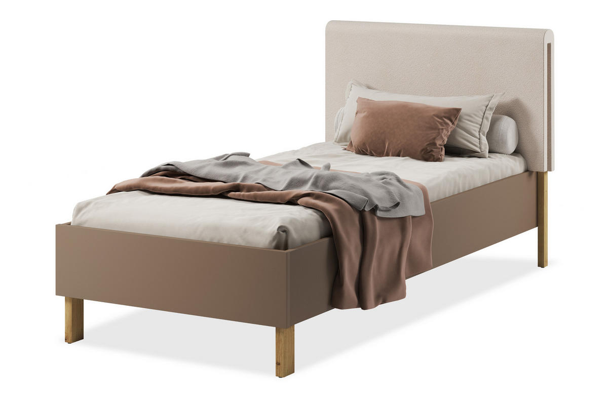 KOPFSTÜTZE TRIDA für Bett 90, beige - Beige, Textil (107/60/12cm) - KONSIMO®