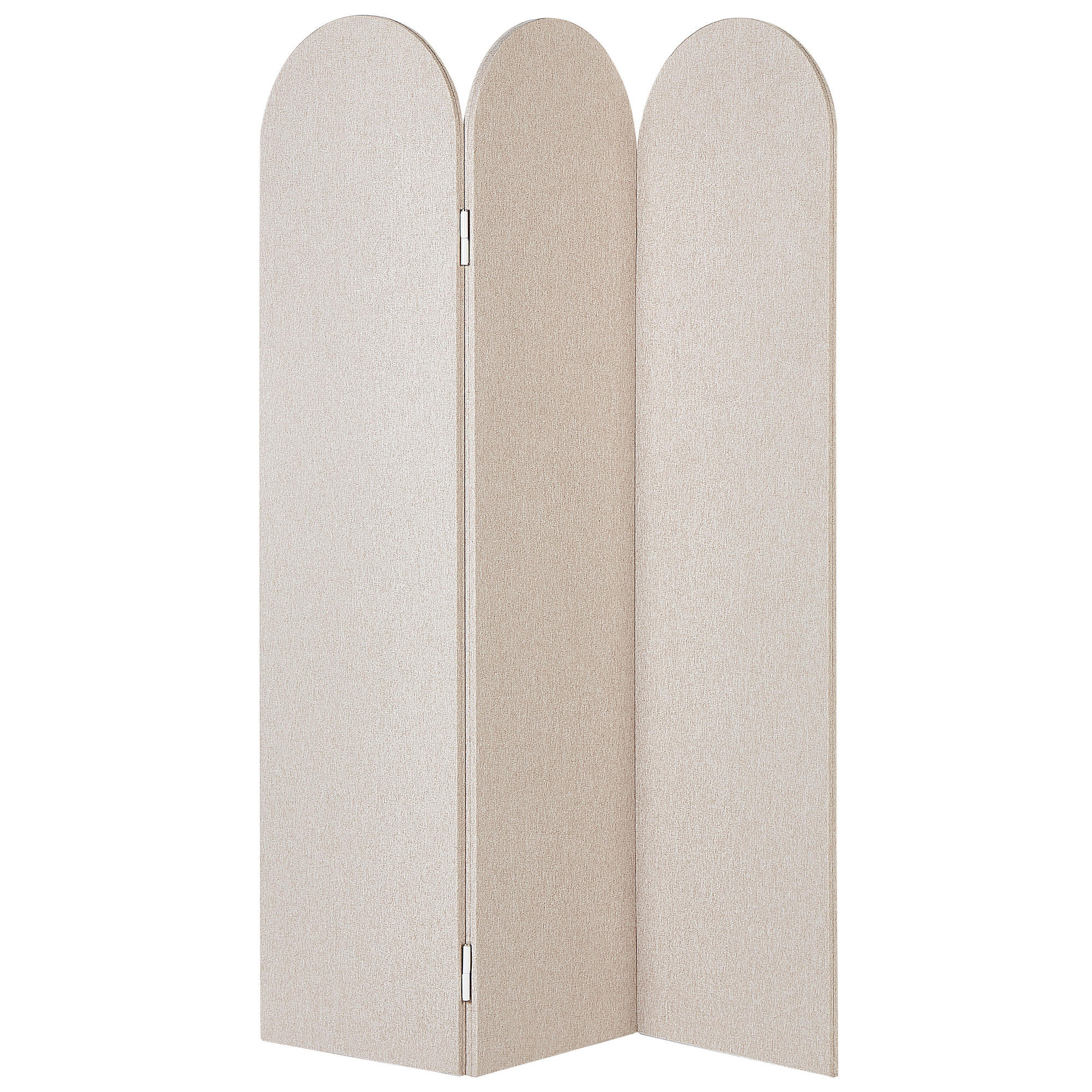 AKUSTIK-RAUMTEILER Beige Slimmy - Beige, Kunststoff (120/160/2cm) - Beliani