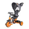 DREIRAD 4 in 1 Lucky orange Tasche Fußstütze verstellbarer Sitz Klingel - Orange, Metall (102/49/101cm) - Lorelli