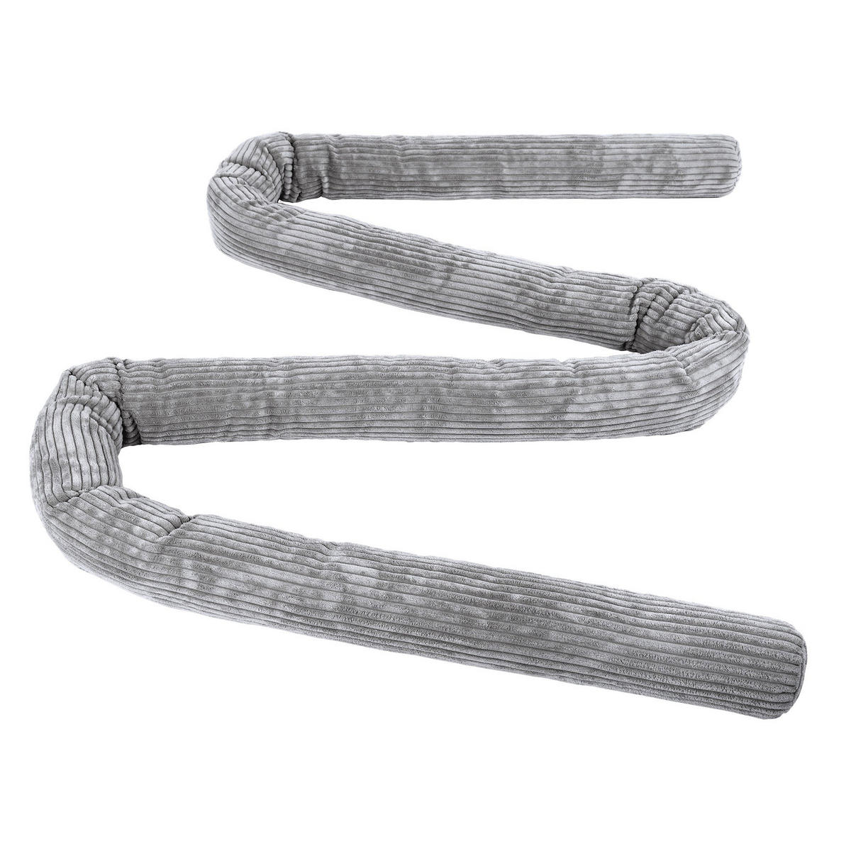 BETTUMRANDUNGSSCHUTZ Bettschlange aus Cord, 400 cm, Grau - Grau, Textil - MeowBaby