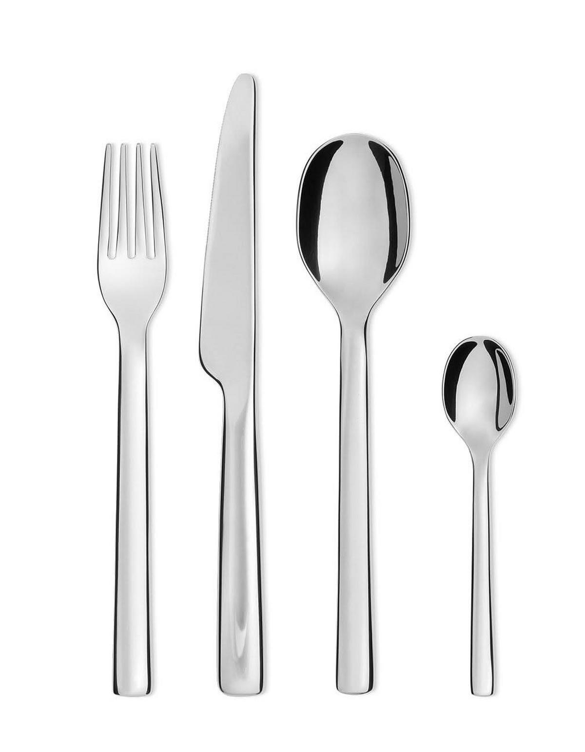 BESTECKSET Ovale - REB09S24 - 24-teilig - von Ronan & Erwan Bouroullec - Silberfarben, Metall - Alessi