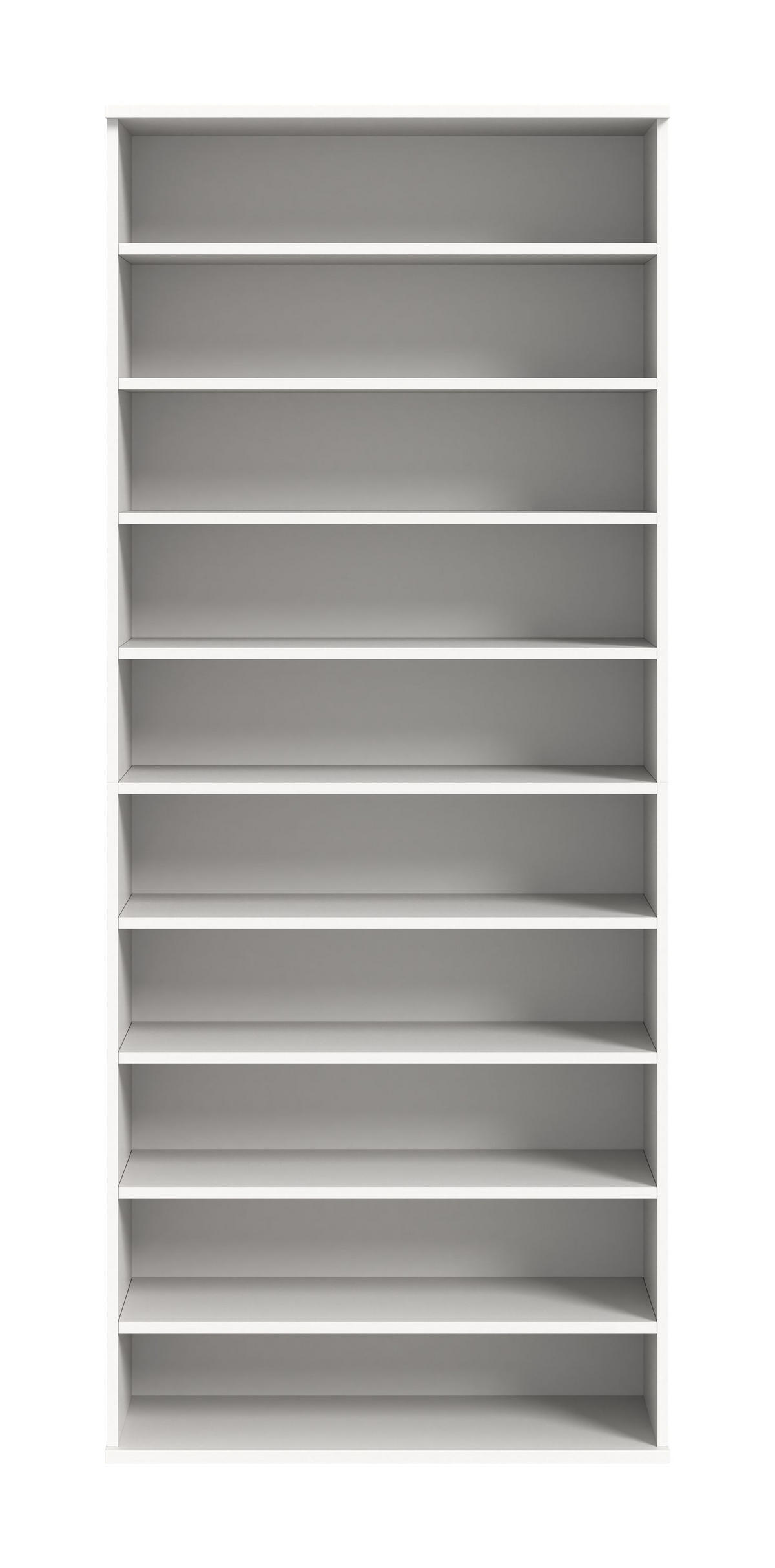 SCHUHREGAL PROJEKT X (B/H/T: ca. 80/193/34 cm) in Weiß/weiß - Weiß, Holzwerkstoff (80/193/34cm)