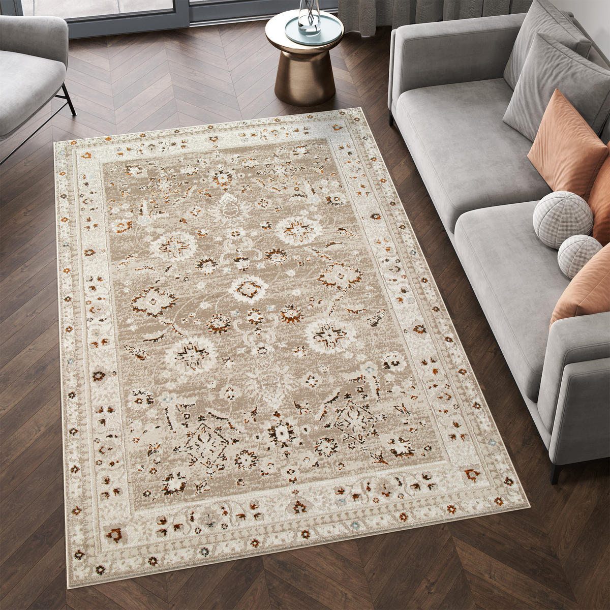 TEPPICH RETRO Beige 120/170 cm - Beige, Textil (120/170cm) - Tapiso