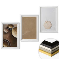 WANDBILDER 3er-Set - 40x60 cm Weißer Rahmen - Minimalistische Texturen und Farben - Weiß, Kunststoff (40/60cm) - ArtPrintCave