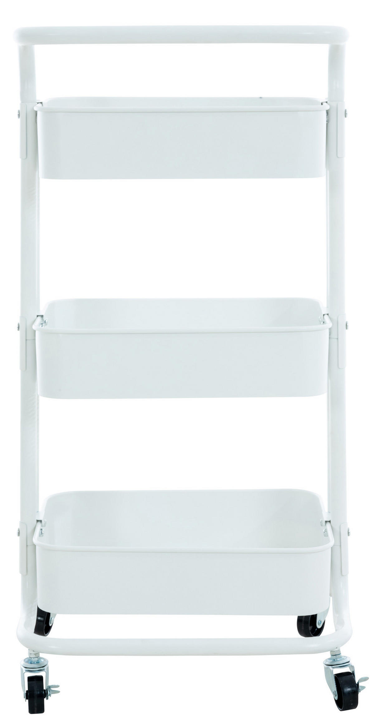 SERVIERWAGEN Metall Weiß - Weiß, Metall (43/86/36cm) - CLP