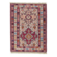 HANDWEBTEPPICH Sumak Shahsavan Beige 103/78 cm Schurwolle - Beige, Textil (78/103cm) - Looma