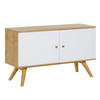 SIDEBOARD mit 2 Türen L120 cm - NATURE - Weiß, Holzwerkstoff (120/72/40cm) - Calicosy