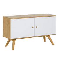 SIDEBOARD mit 2 Türen L120 cm - NATURE - Weiß, Holzwerkstoff (120/72/40cm) - Calicosy
