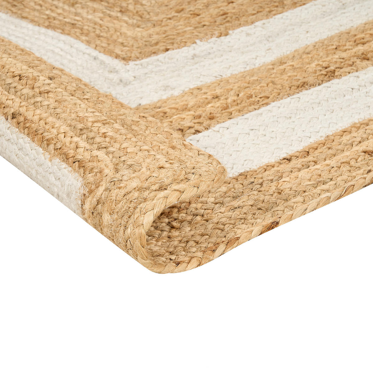 TEPPICH geflochten Beige 160/230 cm Gemerek - Beige, Naturmaterialien (160/230cm) - Beliani