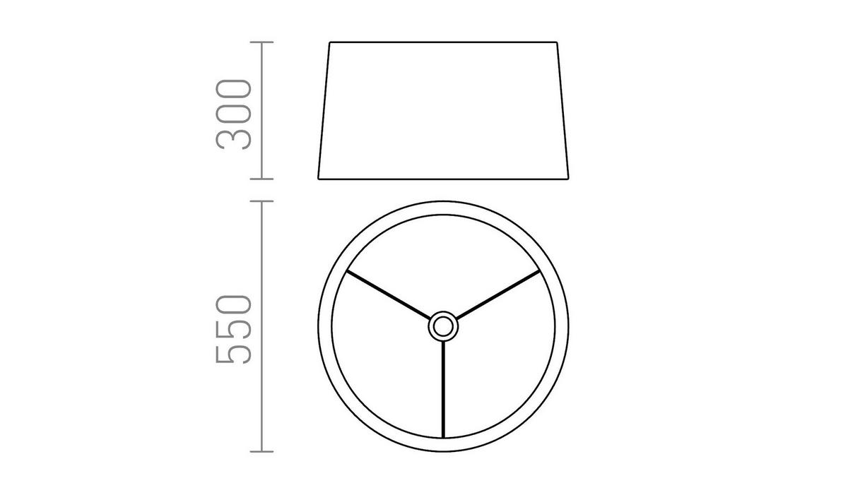 LEUCHTE ASPRO Monaco Taubegrau 23 W - Grau, Textil (55/55/30cm) - Rendl