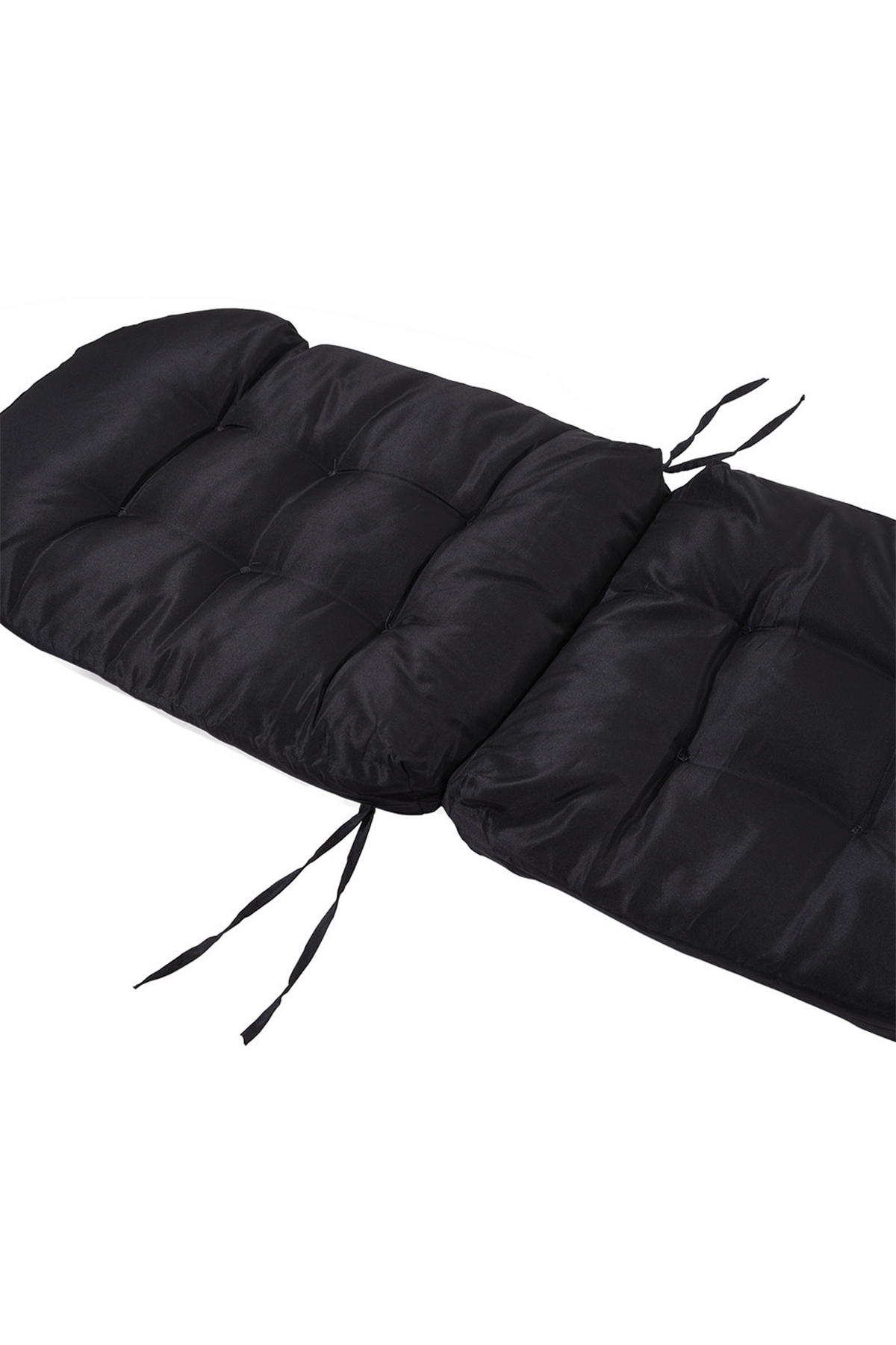 STUHLKISSEN aus Polyester PP-Baumwolle in Schwarz Wasserfest 125 x 53 cm - Schwarz, Textil (53/125cm) - Livingandhome
