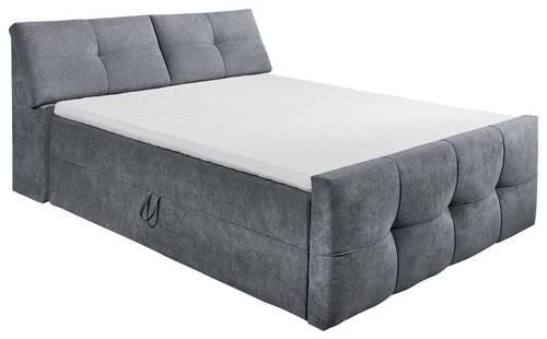BOXBETT 180/200 cm  in Anthrazit  - Anthrazit/Schwarz, MODERN, Kunststoff/Textil (180/200cm) - MID.YOU