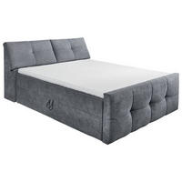 BOXBETT 160/200 cm  in Anthrazit  - Anthrazit/Schwarz, MODERN, Kunststoff/Textil (160/200cm) - MID.YOU