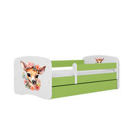 KINDERBETT Bambi mit Schublade und Matratze 160/80 - Grün, Holzwerkstoff (80/160cm) - RAUMHIRSCH FURNITURE